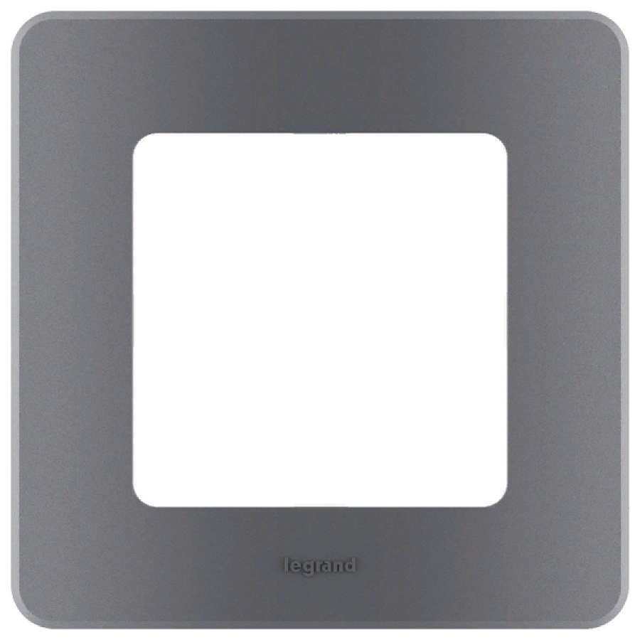 Рамка электроустановочная Legrand / Легранд Inspiria 673937 скрытая установка, дымчатая, 1 пост / для розеток и выключателей