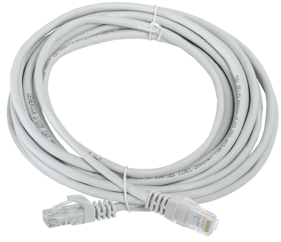 Патч-корд Generica / Дженерика для коммутации линий передачи информации, медь серый, 5м, UTP, 5е / коммутационный шнур