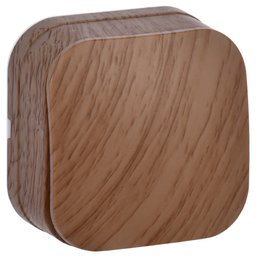 Выключатель IEK / ИЭК Glory ВС20-1-0-ХД открытой установки, 10А 230В IP20 дуб, 65х65х36мм одноклавишный, EVH10-K24-10 / переключатель