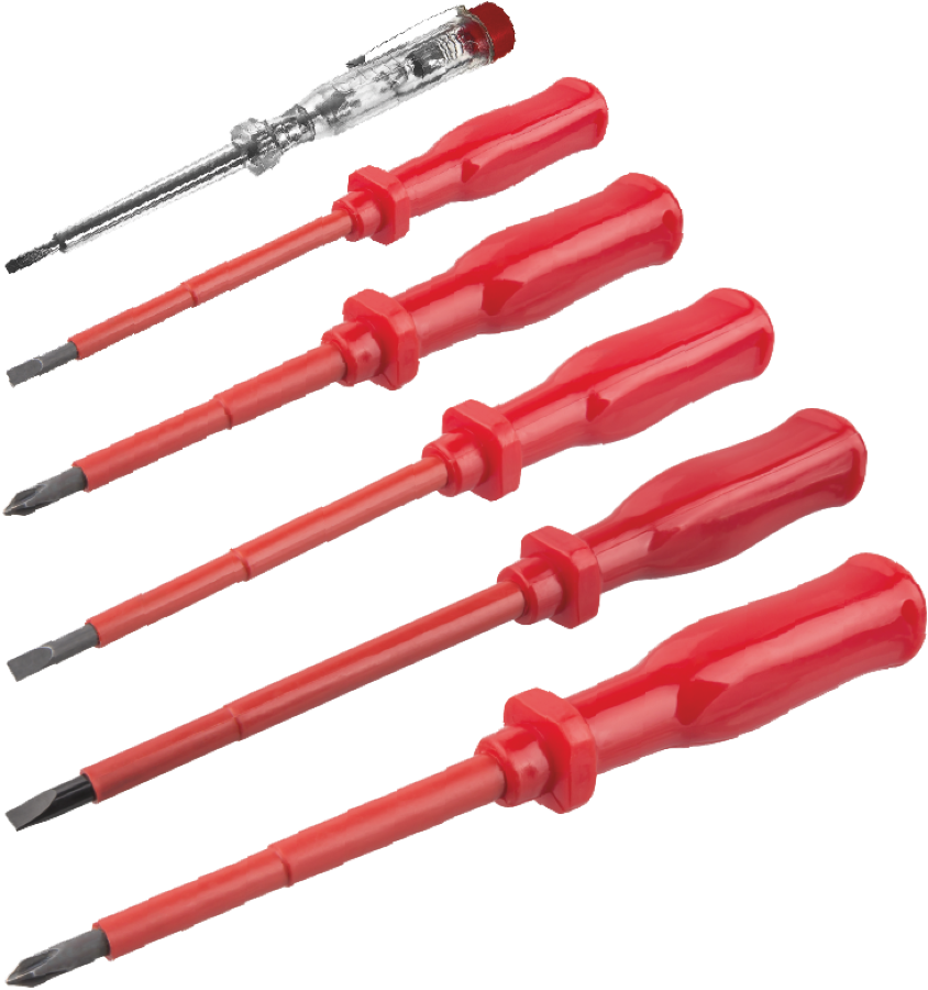 Набор отверток Navigator / Навигатор NSD-S02 диэлектрических из инструментальной стали S2, 6 предметов / инструменты