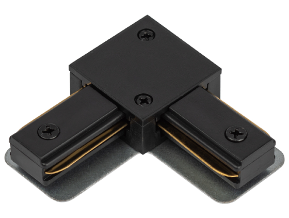 Коннектор для шинопровода ЭРА TR-1PA-LС-BK L-образный однофазный черный, 230В IP20 / аксессуары для освещения