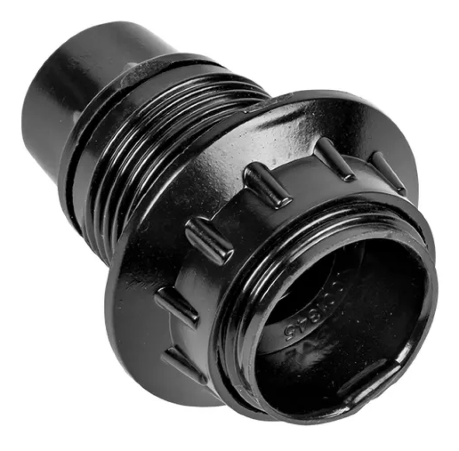 Патрон для лампы EKF / ЕКФ PROxima карболитовый с кольцом, черный, Е14, LHC-E14-r-s / электрооборудование