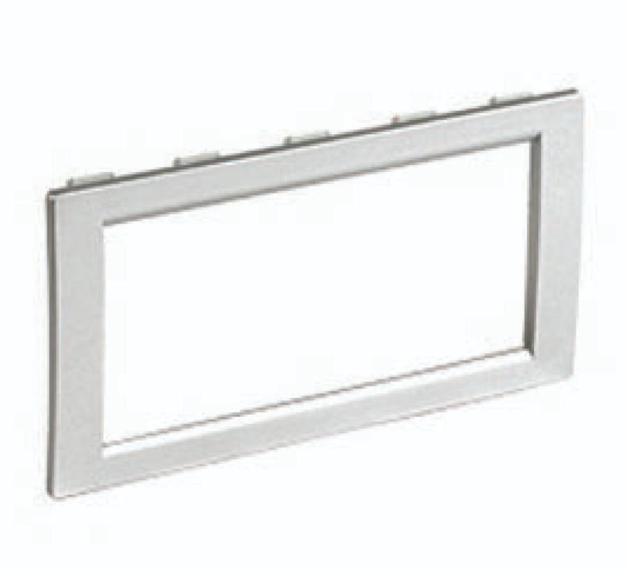 Рамка электроустановочная DKC / ДКС универсальная на 4 модуля, F00013G, серый металлик / электроустановочное изделие