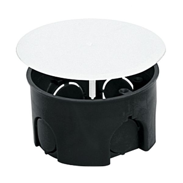 Подрозетник EKF / ЕКФ PROxima КМТ-010-004 круглый распаячный 68х42мм, черный, IP20, plc-kmt-010-004 для бетонных стен / установочная коробка