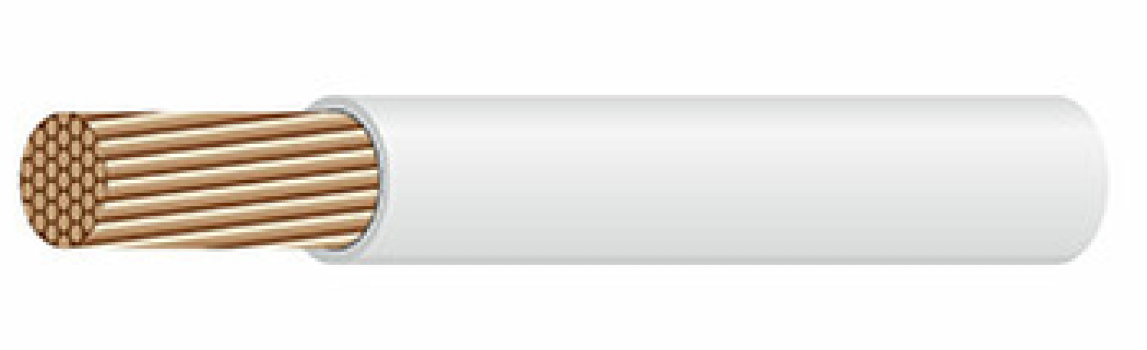 Провод электрический Цветлит ПуГПнг(А)-HF ГОСТ одножильный многопроволочный, медь, ПВХ пластикат белый, сечением 6мм², 1м, 00-00139770 / кабель