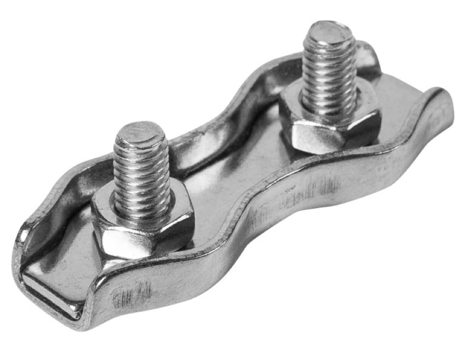 Зажим для троса Tech-KREP / Тех Креп Duplex, оцинкованный, из стали, диаметр 3мм / оснастка