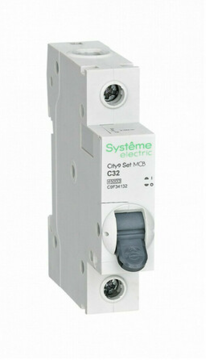 Автоматический выключатель Systeme Electric / Систем Электрик City9 Set, 1Р 32А характеристика С 4.5кА, C9F34132 / электроавтомат