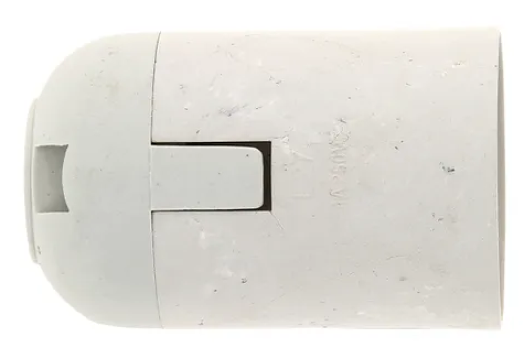 Патрон для лампы EKF / ЕКФ PROxima пластиковый подвесной белый, Е27, LHP-E27-s / электрооборудование