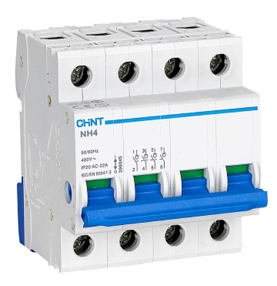 Выключатель нагрузки CHINT / Чинт NH4, 4П 100А IP20, 398045 / разъединитель