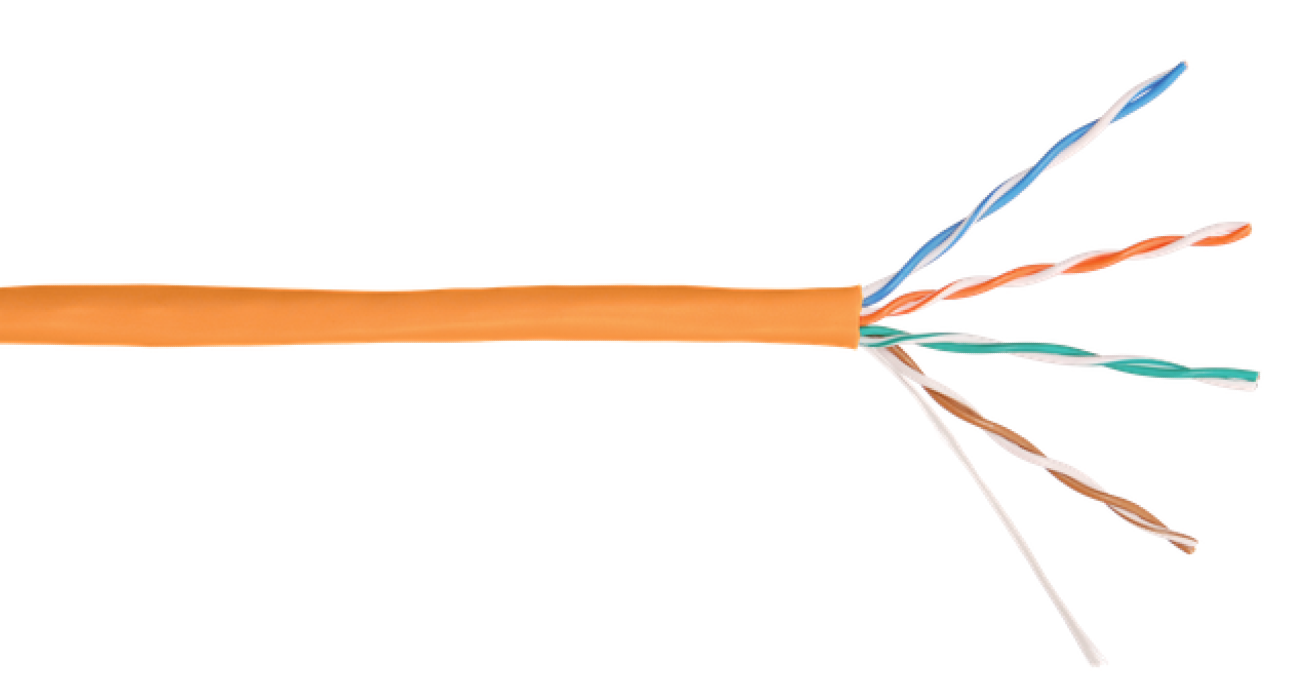 Кабель информационный NIKOMAX / Никомакс NMC нг(А)-HF, витая пара, медь, оранжевый, U/UTP, cat5e, 4 пары, 5.1мм, 305м / электрика