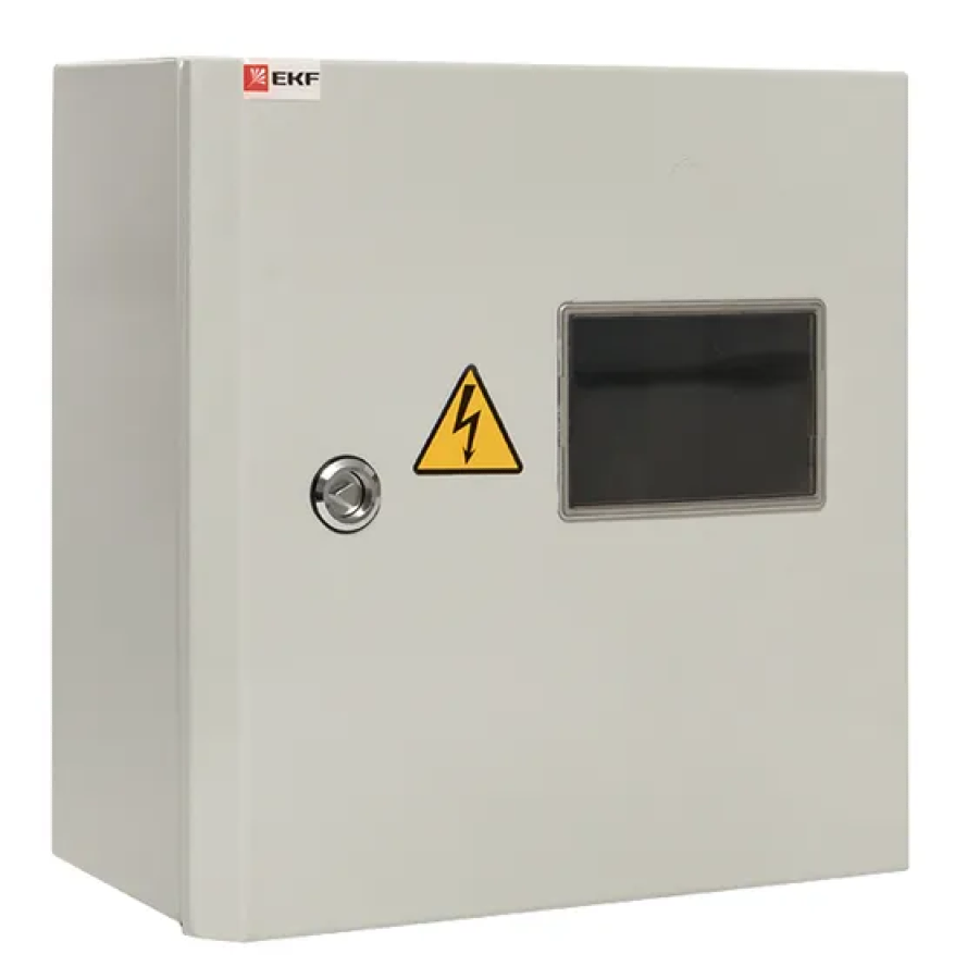 Щит распределительный EKF / ЕКФ PROxima ЩУ-1/1-0, стальной, серый, 24 модульных расстояния, 2 ряда IP54, размером 310х395х120мм / электрика