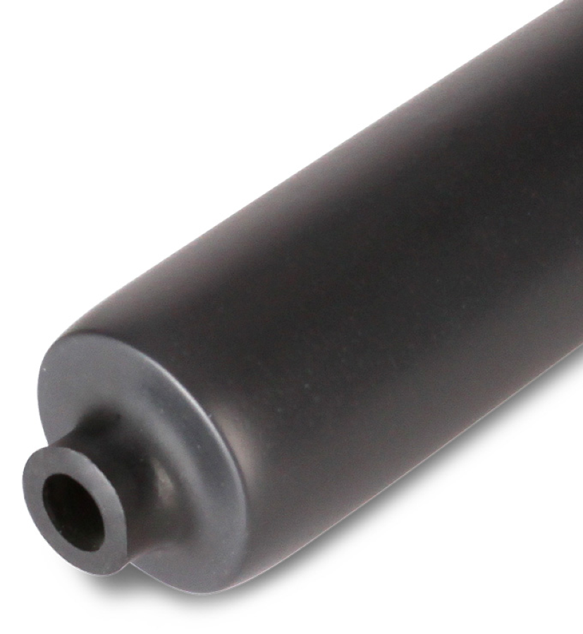 Термоусадочная трубка КВТ СТТК-200/55 с клеевым слоем, полиолефин, черный, длина 122cм, диаметр 200(55)мм / термотрубка