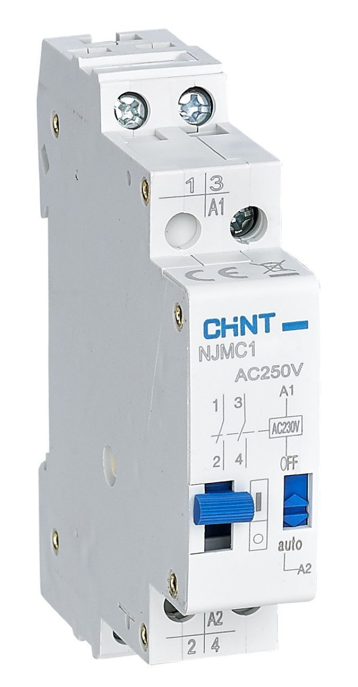 Реле импульсное CHINT / Чинт NJMC1-16/2P для управления освещением, белый, 250В, 16А, IP20 / электрика