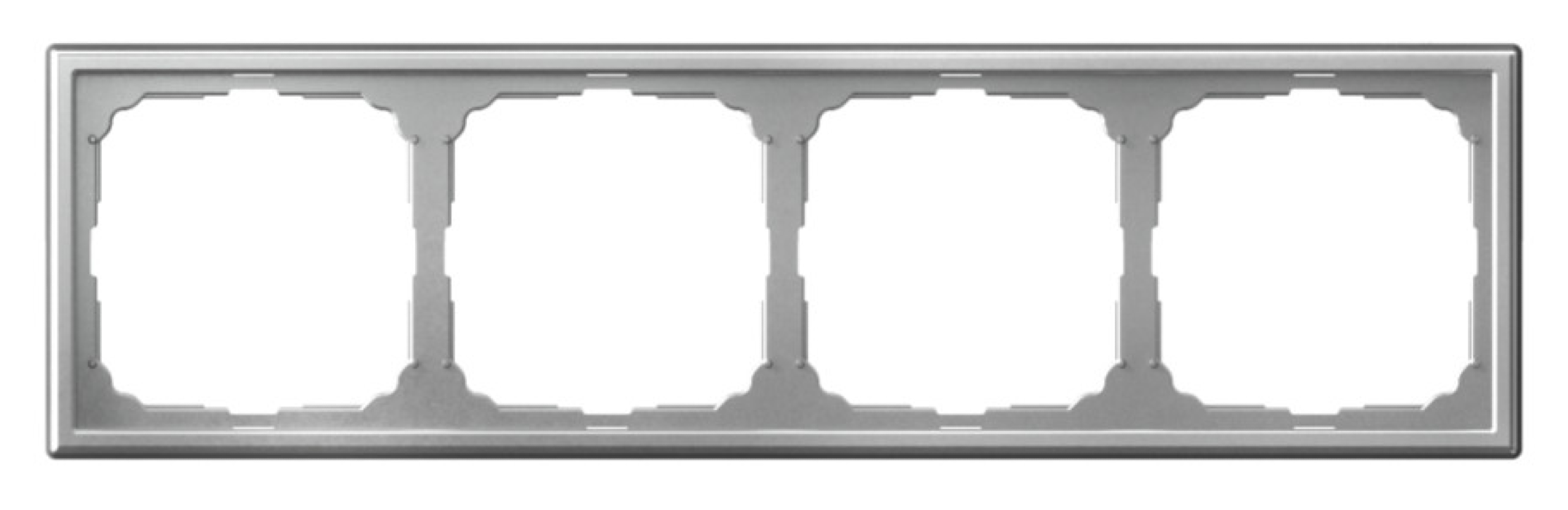 Рамка электроустановочная Systeme Electric / Систем Электрик ArtGallery, GAL000304, алюминий, 4 поста / для розеток и выключателей