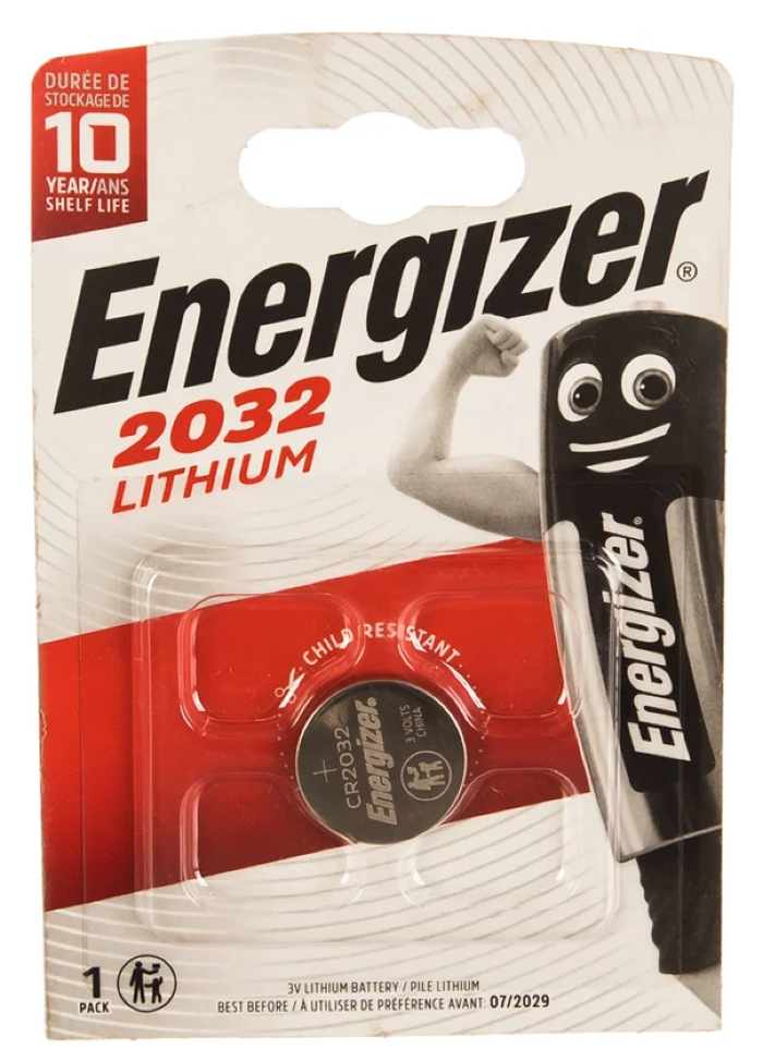 Батарейки-таблетки Energizer / Энерджайзер литиевые CR2032, УТ-00000419, 1шт. / элемент питания