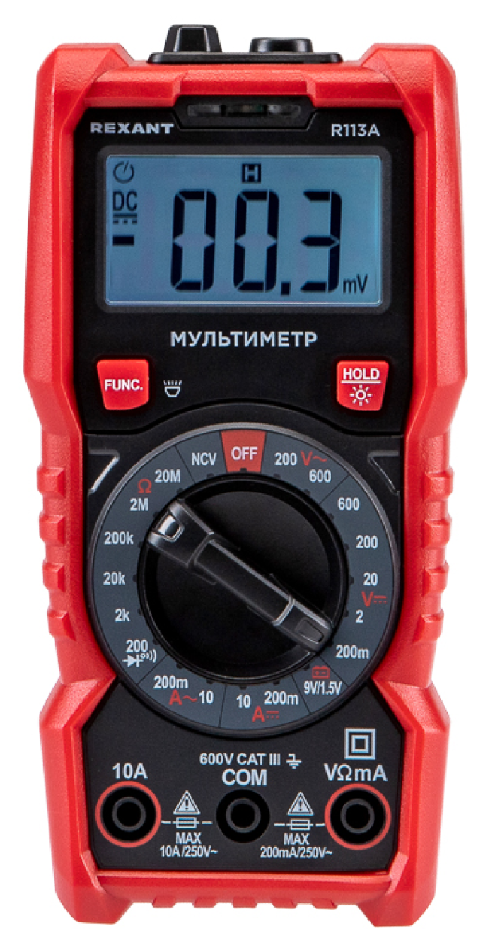 Мультиметр портативный цифровой REXANT / Рексант R113A, 13-3109 / измерительные приборы