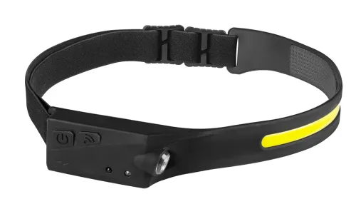 Фонарь налобный светодиодный CRAZYPOWER / КрэзиПауэр H03-01-FLEX на аккумуляторе Li-Polimer 1000мАч с датчиком движения, 350+150Лм, IP44, 5048171 / на голову