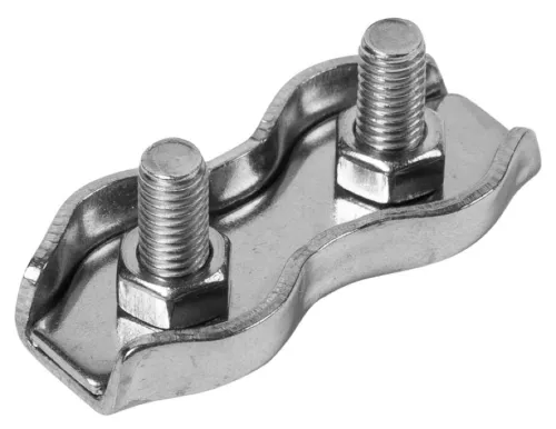 Зажим для троса Tech-KREP / Тех Креп Duplex, оцинкованный, из стали, диаметр 4мм / оснастка