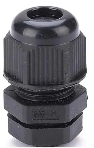Сальник DEKraft / Де Крафт КВ-102 для ввода кабеля в щитовое оборудование, пластиковый черный, степень защиты IP68, резьба MG 12 с шагом 1.5мм, диаметр 4.6-8мм / электрика