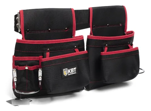 Сумка монтажника КВТ С-16 Профи, 300х270х180мм, черно-красная