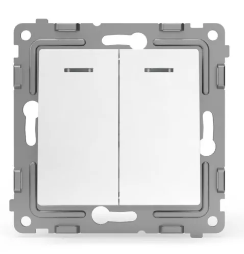 Выключатель TOKOV ELECTRIC Pixel TKE-PX-V2I-C01, 10А 250В белый