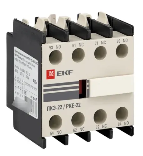 Приставка контактная EKF PROxima ПКЭ-22, пластик, 2NO+2NC