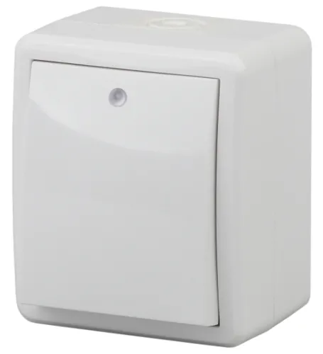 Выключатель ЭРА Эксперт 11-1402-01 с подсветкой, 10АХ IP54