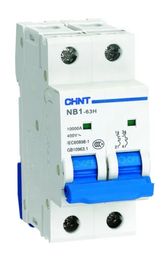 Автоматический выключатель CHINT / Чинт NB1-63, 2P 16A характеристика C, 10кА, 179826 / электроавтомат