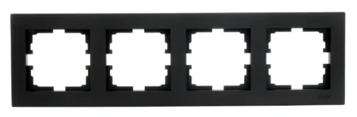 Рамка Lezard Vesna 742-4200-149, черный бархат, 4 поста