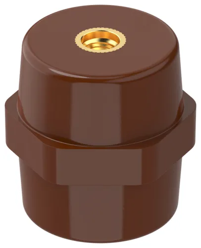 Изолятор IEK SM45, опорный полиамид, 1 полюс, М8, красный