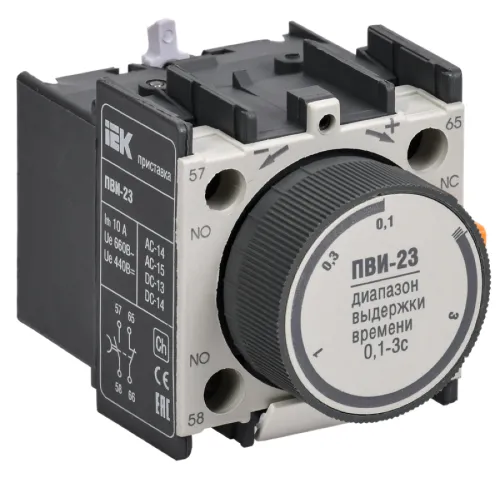 Приставка контактная IEK ПВИ-23 с задержкой, 1NO+1NC, IP20