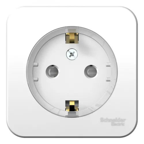 Розетка Systeme Electric BLANCA, 16А 250В IP20, белая, с заземлением