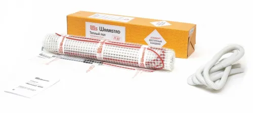 Нагревательный мат Warmstad / Вармстад WSM под ламинат, без терморегулятора, площадь 0.65кв.м, максимальная мощность 100Вт / теплый пол электрический