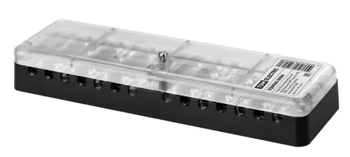 Коробка испытательная переходная TDM Electric / ТДМ Электрик прямоугольная, с прозрачной крышкой, черный, IP20 / электрика