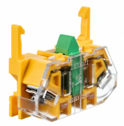 Дополнительный контакт DEKraft / ДеКрафт ДК-22 для кнопочных выключателей, боковой монтаж, 1НО, 6А / электрика