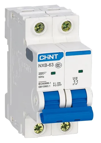 Автоматический выключатель CHINT NXB-63, 2P 16A, D, 6kA