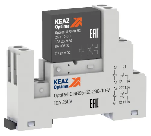 Релейный модуль КЭАЗ OptiRel G RM48-52-24D-10-V-CO 10А IP20