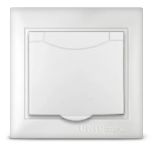 Розетка силовая штепсельная UNIVersal Севиль, 16А 250В, белая, С0029