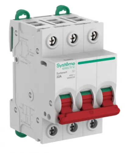 Выключатель нагрузки Systeme Electric / Систем Электрик Systeme9, 3Р 32А 400В, S9S40332 / разъединитель