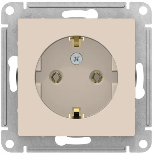 Розетка Systeme Electric AtlasDesign 16А 250В IP20 бежевый