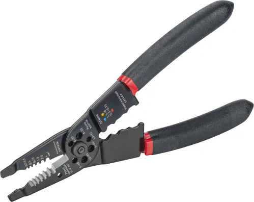 Пресс-клещи Navigator / Навигатор NHT-Pkm01-6v1 многофункциональные для резки провода, снятия изоляции и опрессовки наконечников, поперечное сечение 0.3-6мм² / кримпер