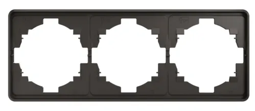 Рамка электроустановочная Kranz Round KR-78-0753-2 титан 3 поста
