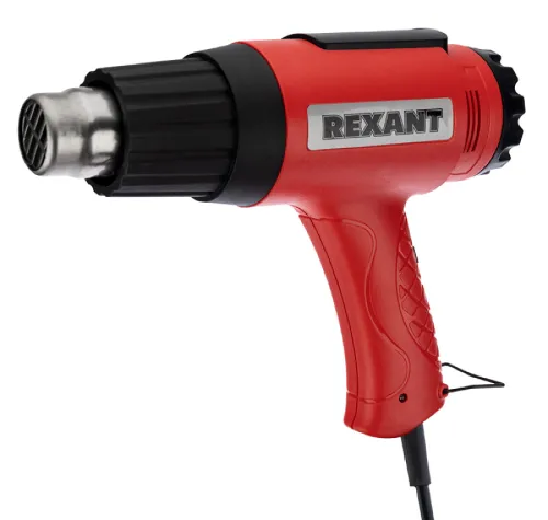 Строительный фен REXANT / Рексант Master пистолетный, с терморегулятором, красный, 550°С, мощностью 1800Вт / инструменты