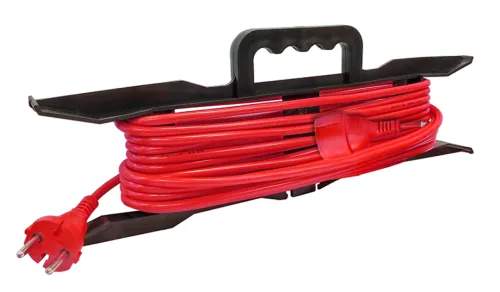 Удлинитель силовой на рамке DOMTOK / Домток красный, 1 штепсельное гнездо, 2200Вт, 20м, 2474 / электрика