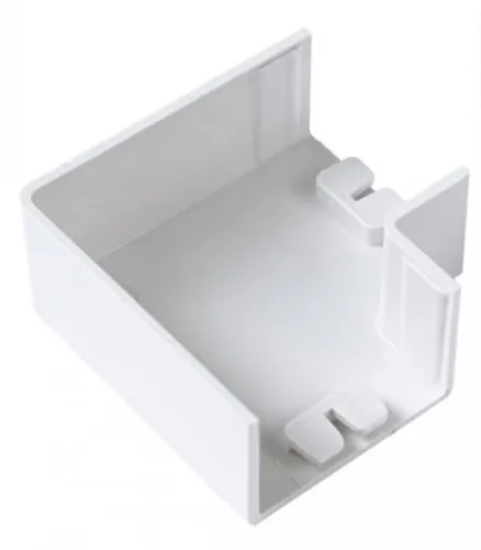 Поворот для кабель канала Промрукав плоский, из пластика, белый, размером 40х25мм, в упаковке 1шт. / аксессуары