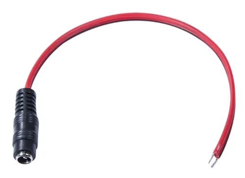 Коннектор REXANT DC гнездо 2.1x5.5 с проводом 20см, 14-0310