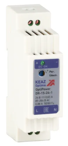 Блок питания КЭАЗ OptiPower DR-15-24-1, 15Вт, 284543
