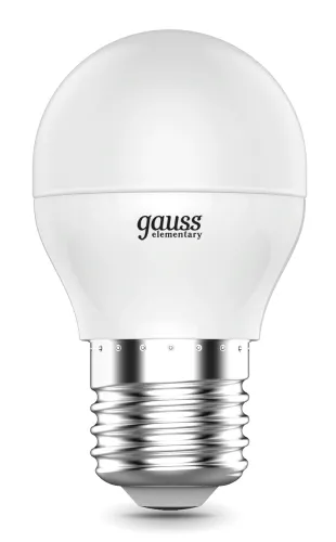Лампа светодиодная Gauss Elementary Globe G45 E27 3000K 6Вт 53216