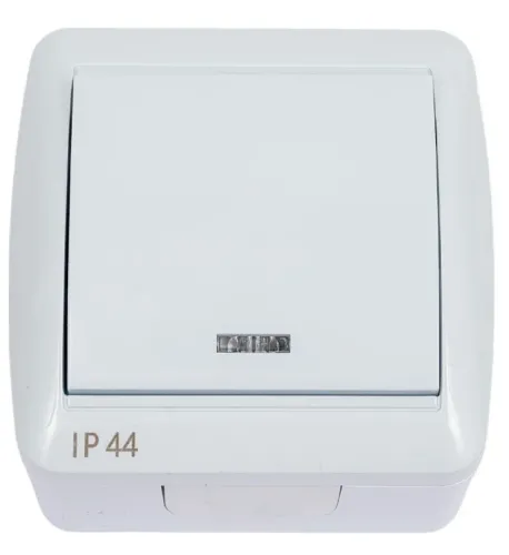 Выключатель UNIVersal Клио К2225 10А 220В с подсветкой белый