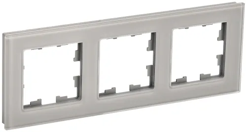 Рамка электроустановочная IEK BRITE РУ-3-2-БрД, 3 поста